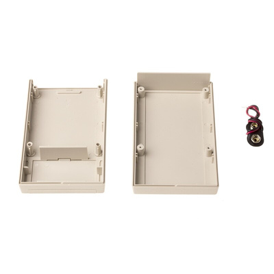 RS PRO White ABS Handheld Enclosure, Integral Battery Compartment, 116.84 x 69.85 x 25.4mm