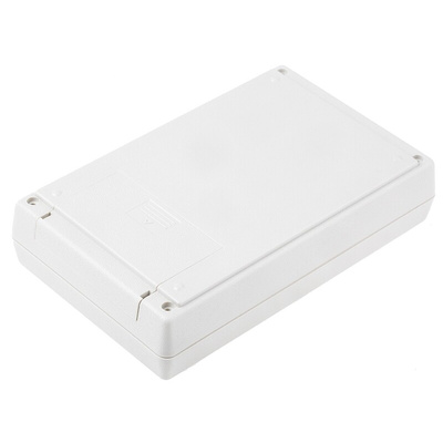 RS PRO White ABS Handheld Enclosure, Integral Battery Compartment, 146.1 x 91.4 x 32.7mm
