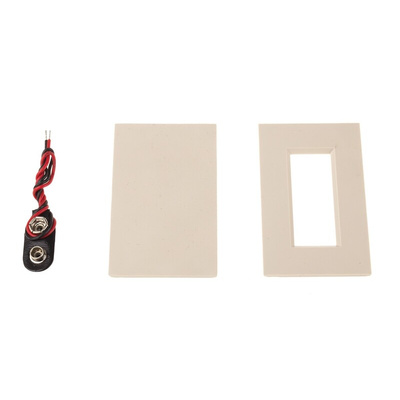 RS PRO White ABS Handheld Enclosure, Integral Battery Compartment, Display Window, 146.1 x 91.5 x 52.9mm