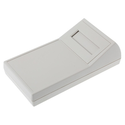 RS PRO Grey ABS Handheld Enclosure, Integral Battery Compartment, Display Window, 190.5 x 101.6 x 57.2mm