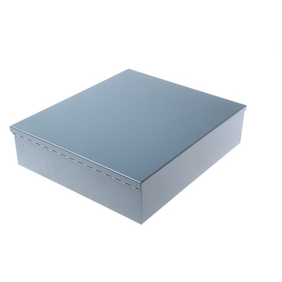 RS PRO Grey Steel Enclosure, Grey Lid, 330 x 290 x 85mm