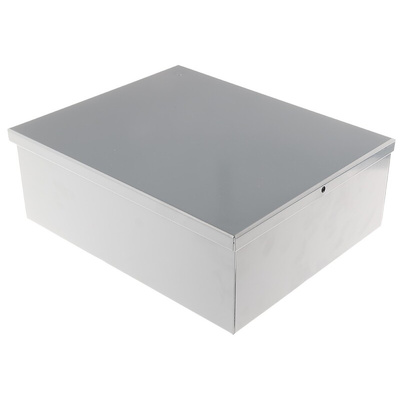 RS PRO Grey Steel Enclosure, Grey Lid, 249 x 205 x 89.2mm