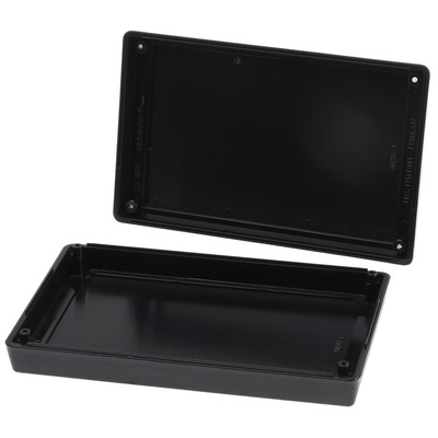 RS PRO Black ABS Handheld Enclosure, Integral Battery Compartment, 146.1 x 91.4 x 28.9mm