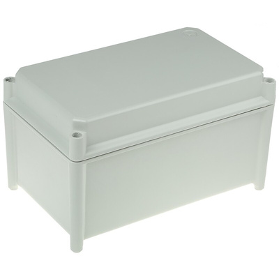 RS PRO Grey Fibreglass Enclosure, IP67, Grey Lid, 185 x 300 x 175mm
