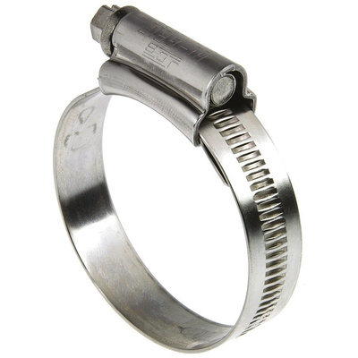 HI-GRIP Stainless Steel Slotted Hex Worm Drive, 13mm Band Width, 35mm - 50mm Inside Diameter