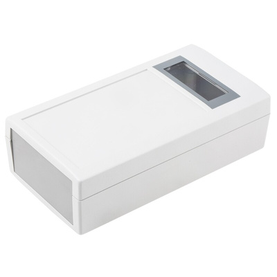 RS PRO Grey, Polystyrene Handheld Enclosure, Display Window, IP64, 150 x 80 x 45mm
