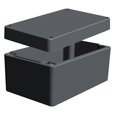 RS PRO Aluminium Enclosure, IP66, Grey Lid, 160 x 100 x 81mm