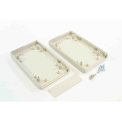 RS PRO Beige ABS Hand Held Enclosure, Integral Battery Compartment, IP65, 120 x 70 x 25