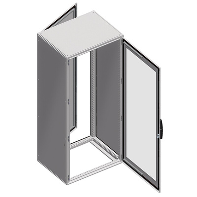 Schneider Electric NSYS Series Steel Double-Door-Door Floor Standing Enclosure, Opaque Door, IP55, 1200 x 800 x 600mm