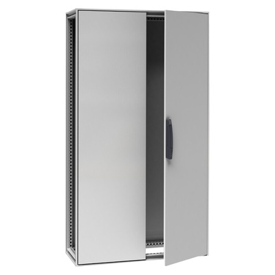 Schneider Electric NSYS Series Steel Double-Door-Door Floor Standing Enclosure, Opaque Door, IP55, 2000 x 1000 x 600mm