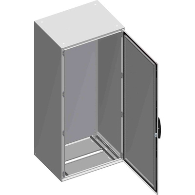 Schneider Electric Spacial SM Series Sheet Steel Single-Door-Door Floor Standing Enclosure, Opaque Door, IP55, 1400 x