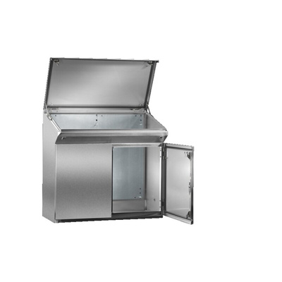 Rittal TP Series Stainless Steel Double-Door-Door Floor Standing Enclosure, Opaque Door, IP55, 960 x 1200 x 480mm