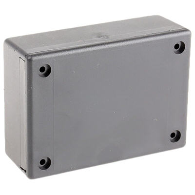 RS PRO Black ABS Enclosure, Black Lid, 88.9 x 63.5 x 32.39mm