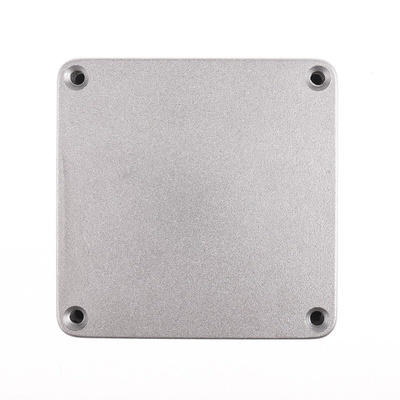 RS PRO Grey Die Cast Aluminium Enclosure, IP65, Grey Lid, 102 x 102 x 61mm