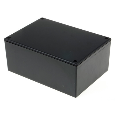 RS PRO Black ABS Enclosure, Black Lid, 177.8 x 127 x 76.2mm