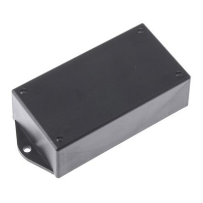 RS PRO Black ABS Enclosure, Flanged, Black Lid, 200.86 x 127 x 76.2mm