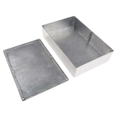 RS PRO Silver Die Cast Aluminium Enclosure, Silver Lid, 222.1 x 145.9 x 55.9mm