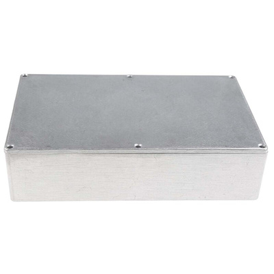 RS PRO Silver Die Cast Aluminium Enclosure, Silver Lid, 222.1 x 145.9 x 55.9mm