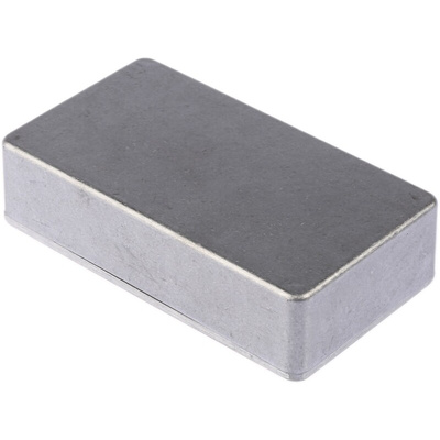 RS PRO Silver Die Cast Aluminium Enclosure, Silver Lid, 114.5 x 63.6 x 30.3mm