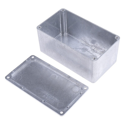 RS PRO Silver Die Cast Aluminium Enclosure, Silver Lid, 114.4 x 63.7 x 55.1mm