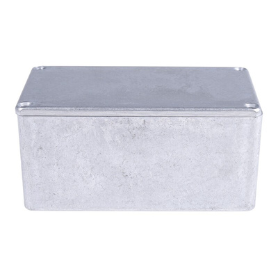RS PRO Silver Die Cast Aluminium Enclosure, Silver Lid, 114.4 x 63.7 x 55.1mm