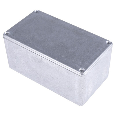 RS PRO Silver Die Cast Aluminium Enclosure, Silver Lid, 114.4 x 63.7 x 55.1mm