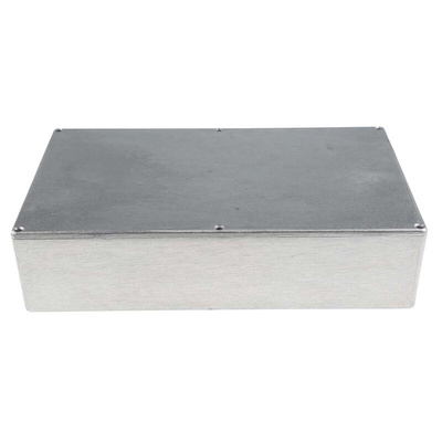 RS PRO Silver Die Cast Aluminium Enclosure, Silver Lid, 275 x 175 x 65.5mm
