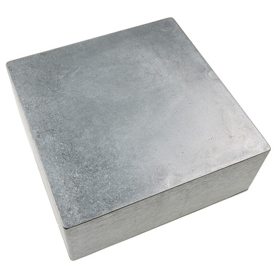 RS PRO Silver Die Cast Aluminium Enclosure, Silver Lid, 250 x 250 x 100mm