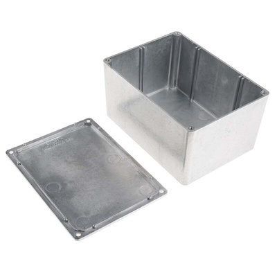 RS PRO Silver Die Cast Aluminium Enclosure, Silver Lid, 139.1 x 101.5 x 76.7mm