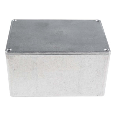 RS PRO Silver Die Cast Aluminium Enclosure, Silver Lid, 139.1 x 101.5 x 76.7mm