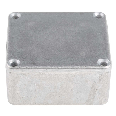 RS PRO Silver Die Cast Aluminium Enclosure, Silver Lid, 60 x 54.9 x 30mm