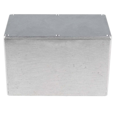RS PRO Silver Die Cast Aluminium Enclosure, Silver Lid, 171.9 x 120.9 x 106mm