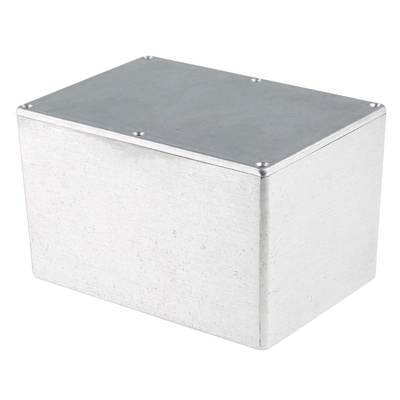 RS PRO Silver Die Cast Aluminium Enclosure, Silver Lid, 171.9 x 120.9 x 106mm