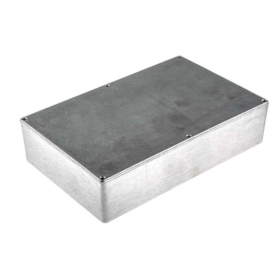 RS PRO Silver Die Cast Aluminium Enclosure, IP66, Silver Lid, 275 x 175 x 65.5mm