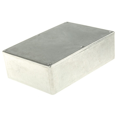 RS PRO Silver Die Cast Aluminium Enclosure, IP66, Silver Lid, 171.9 x 120.9 x 55mm