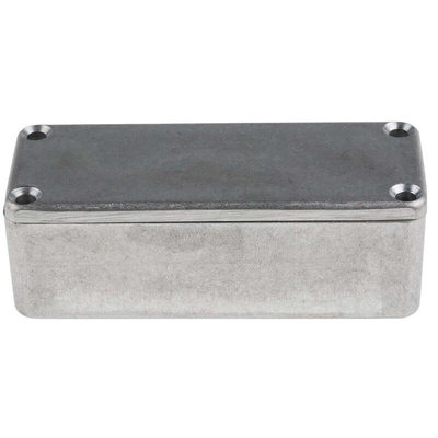 RS PRO Silver Die Cast Aluminium Enclosure, IP66, Silver Lid, 89.1 x 35 x 30.3mm