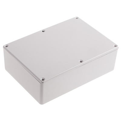 RS PRO Grey Die Cast Aluminium Enclosure, Grey Lid, 171.9 x 120.9 x 55mm