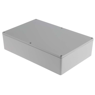 RS PRO Grey Die Cast Aluminium Enclosure, Grey Lid, 222.1 x 145.9 x 55.9mm