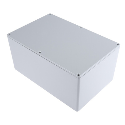 RS PRO Grey Die Cast Aluminium Enclosure, Grey Lid, 222.2 x 146 x 106.5mm