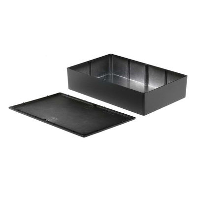 RS PRO Black Die Cast Aluminium Enclosure, Black Lid, 275 x 175 x 65.5mm