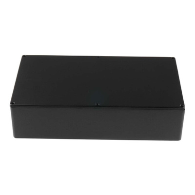 RS PRO Black Die Cast Aluminium Enclosure, Black Lid, 275 x 175 x 65.5mm