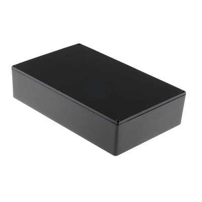 RS PRO Black Die Cast Aluminium Enclosure, Black Lid, 275 x 175 x 65.5mm