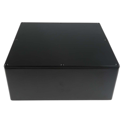 RS PRO Black Die Cast Aluminium Enclosure, IP66, Black Lid, 250 x 250 x 100mm
