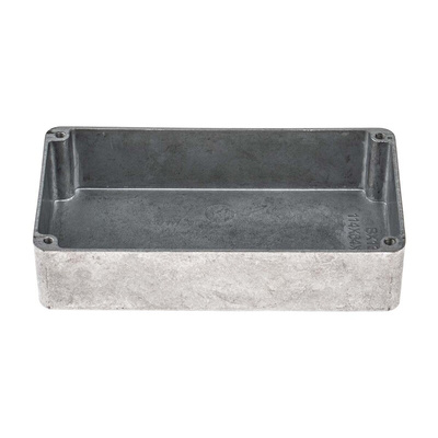 RS PRO Silver Die Cast Aluminium Enclosure, IP66, Silver Lid, 114.5 x 63.6 x 30.3mm