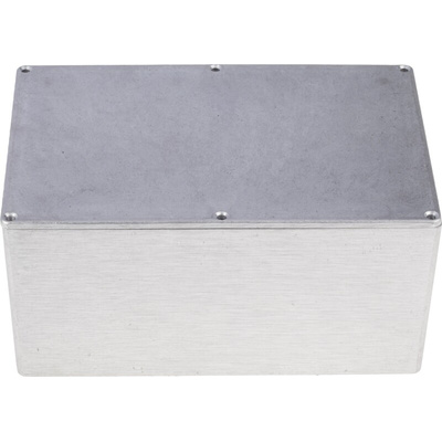RS PRO Silver Die Cast Aluminium Enclosure, Silver Lid, 222.2 x 146 x 106.5mm