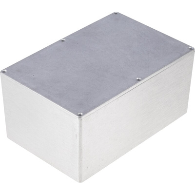 RS PRO Silver Die Cast Aluminium Enclosure, Silver Lid, 222.2 x 146 x 106.5mm