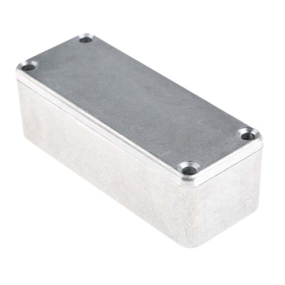 RS PRO Silver Die Cast Aluminium Enclosure, Silver Lid, 89.1 x 35 x 30.3mm