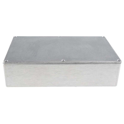 RS PRO Silver Die Cast Aluminium Enclosure, IP66, Silver Lid, 222.1 x 145.9 x 55.9mm