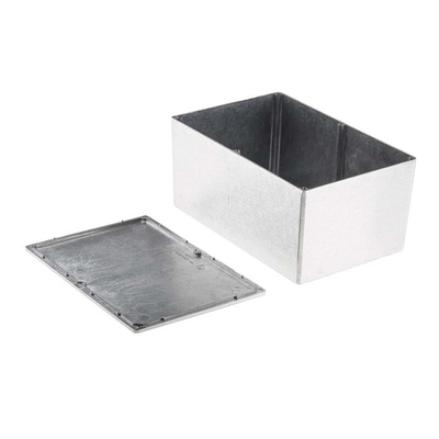 RS PRO Silver Die Cast Aluminium Enclosure, IP66, Silver Lid, 222.2 x 146 x 106.5mm