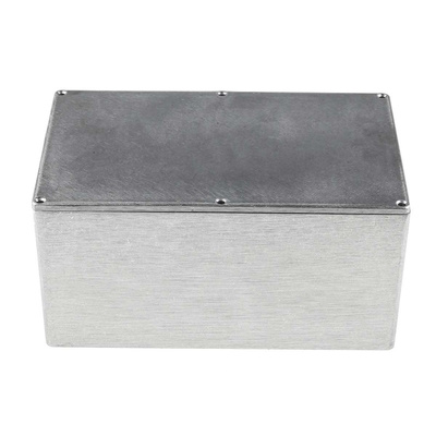 RS PRO Silver Die Cast Aluminium Enclosure, IP66, Silver Lid, 222.2 x 146 x 106.5mm
